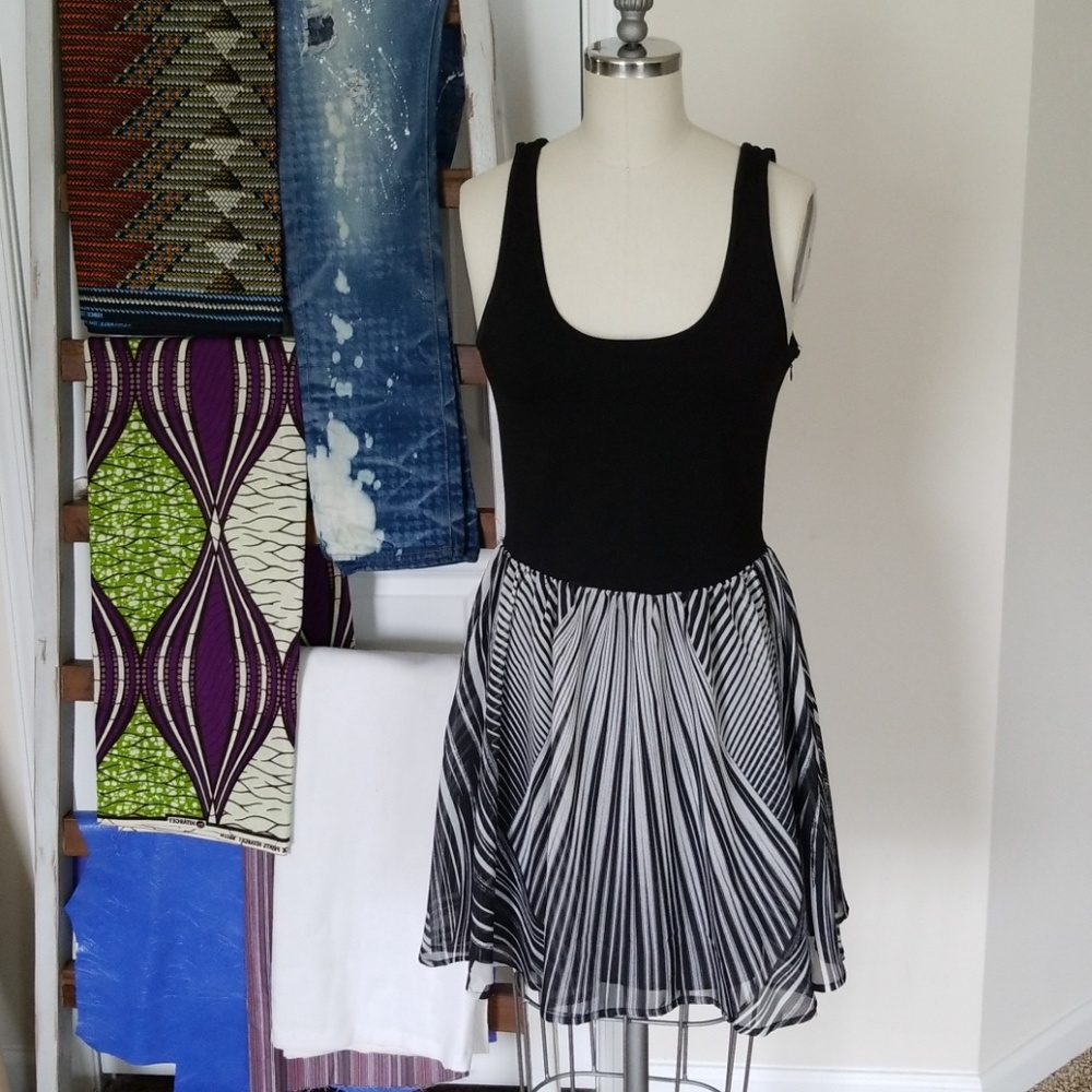 Tank dress with side zip.